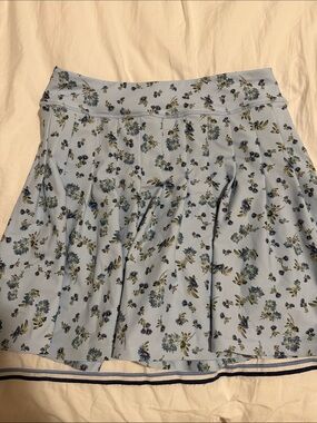 Light Blue Floral Athletic Skort